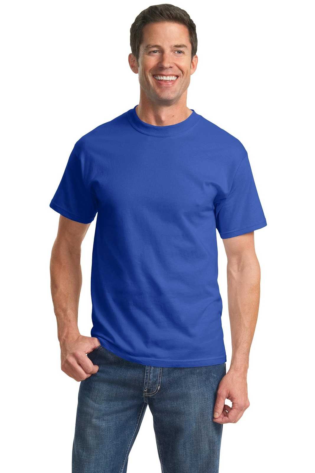 Port &amp; Company PC61T Tall Essential Tee - Royal - HIT a Double - 1
