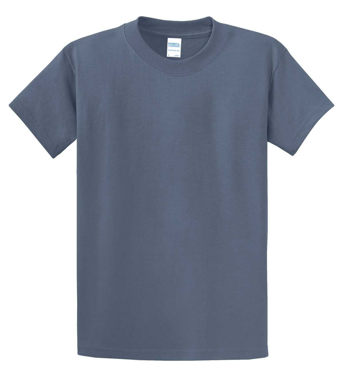 Port &amp; Company PC61T Tall Essential Tee - Steel Blue - HIT a Double - 2