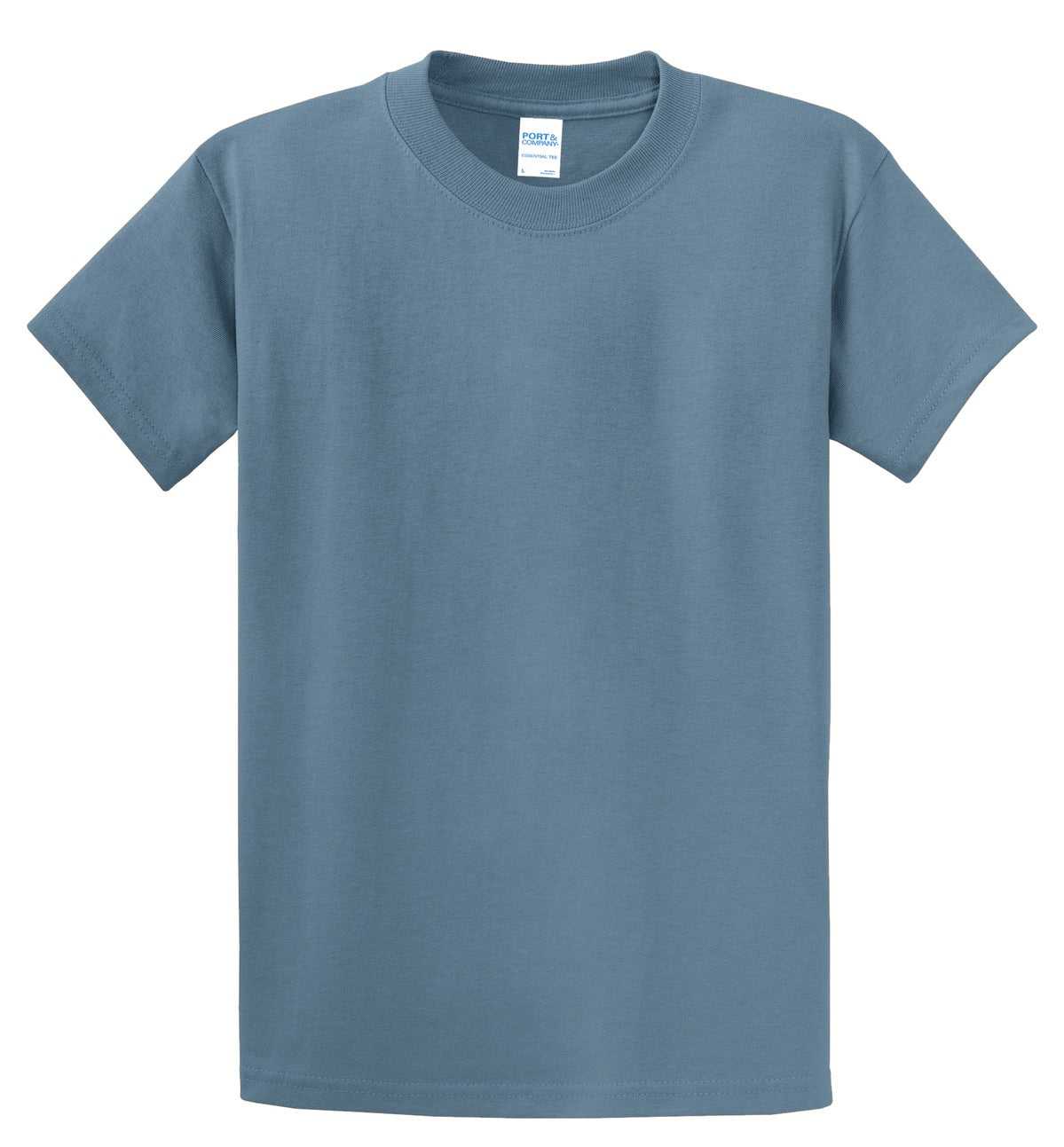 Port &amp; Company PC61T Tall Essential Tee - Stonewashed Blue - HIT a Double - 2