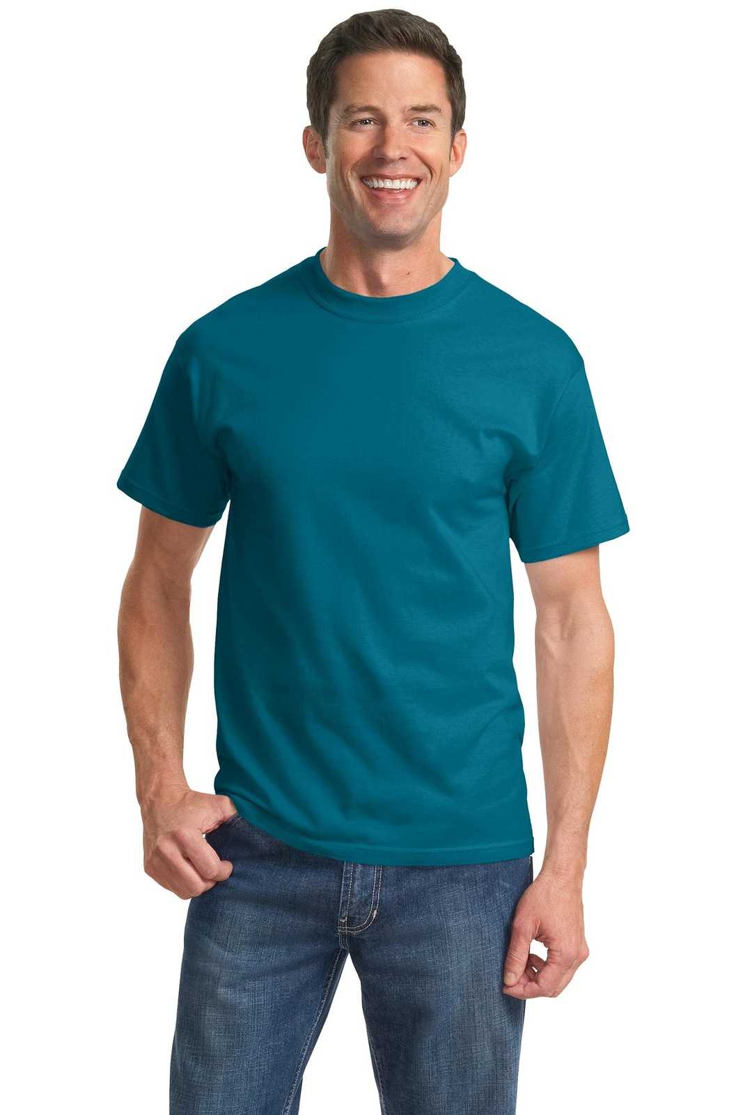 Port &amp; Company PC61T Tall Essential Tee - Teal - HIT a Double - 1