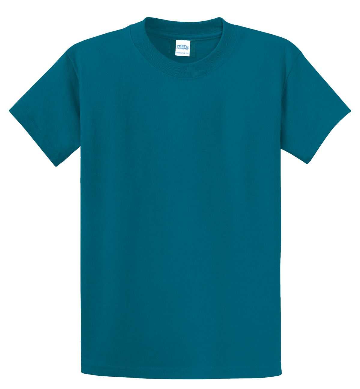 Port &amp; Company PC61T Tall Essential Tee - Teal - HIT a Double - 2