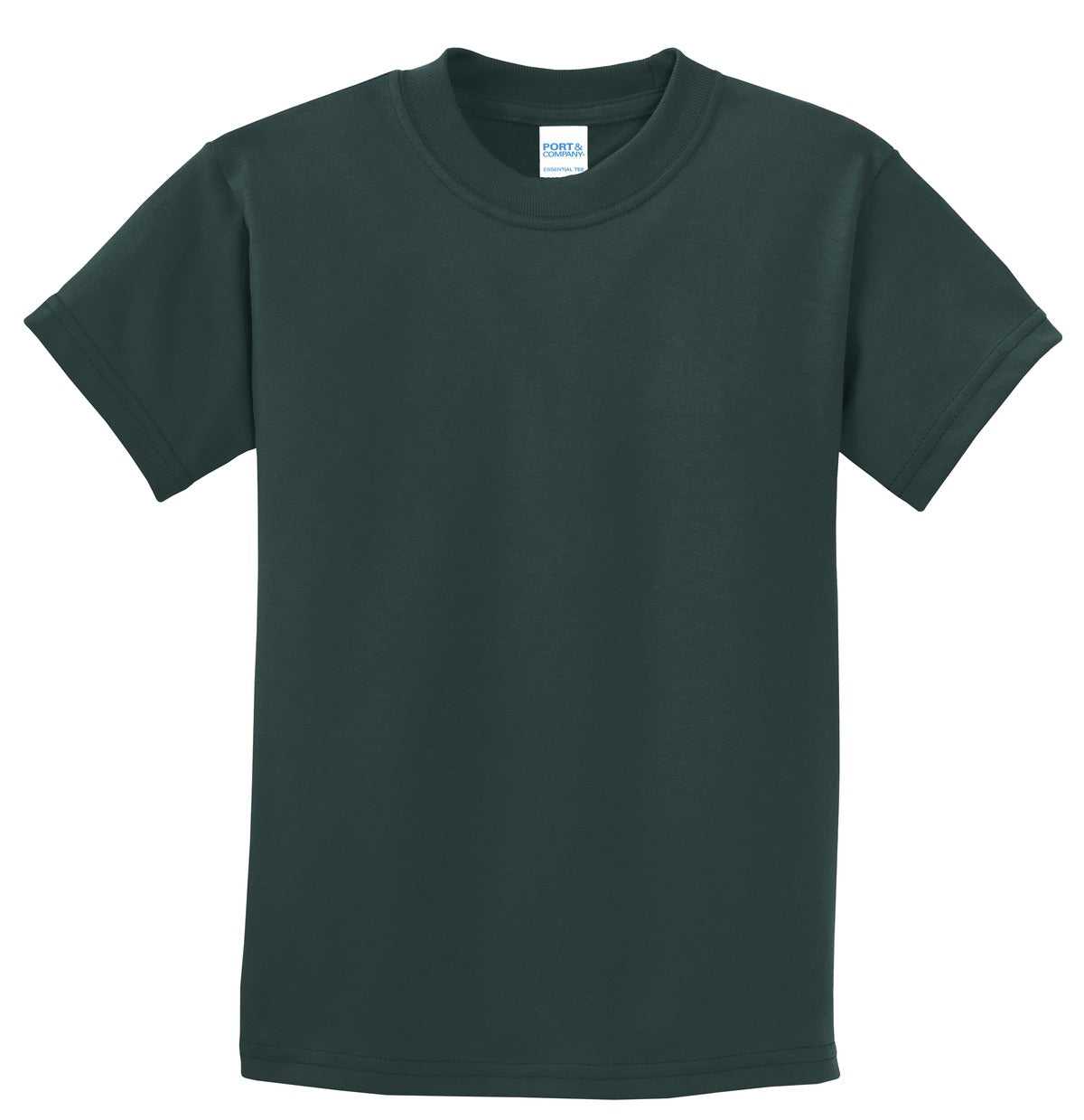 Port &amp; Company PC61Y Youth Essential Tee - Dark Green - HIT a Double - 5