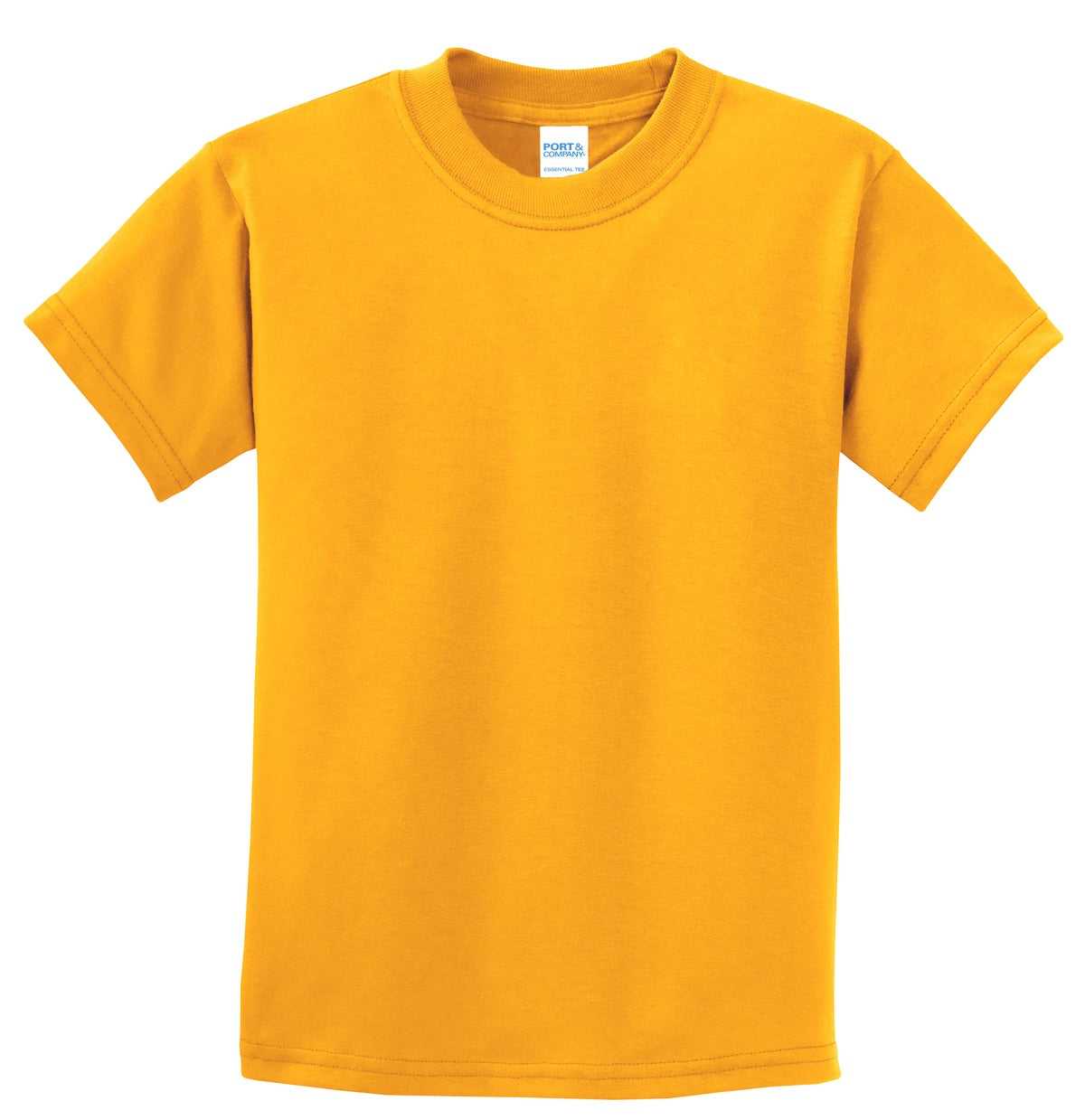 Port &amp; Company PC61Y Youth Essential Tee - Gold - HIT a Double - 5