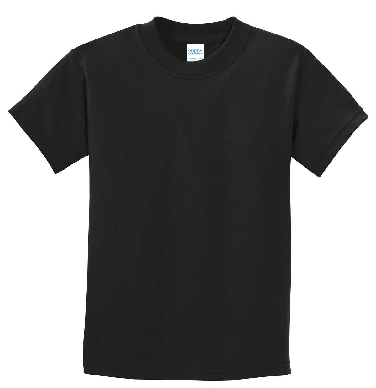 Port &amp; Company PC61Y Youth Essential Tee - Jet Black - HIT a Double - 5