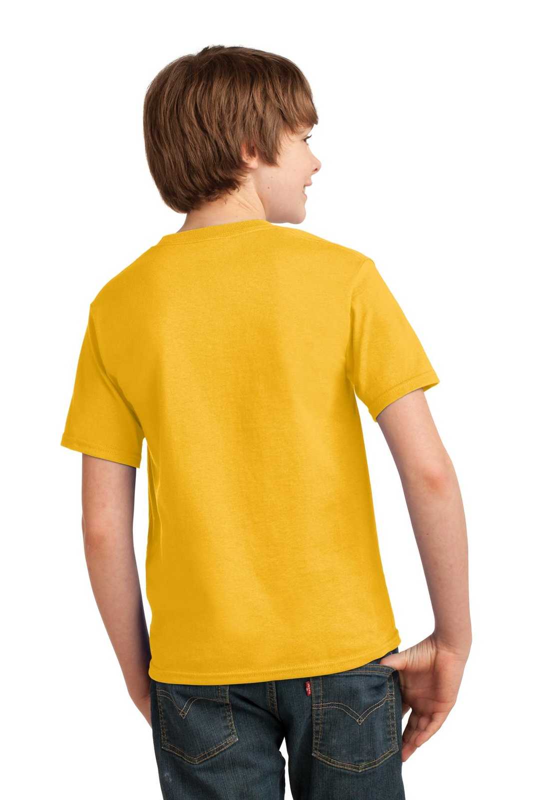 Port & Company PC61Y Youth Essential Tee - Lemon Yellow - HIT a Double - 1