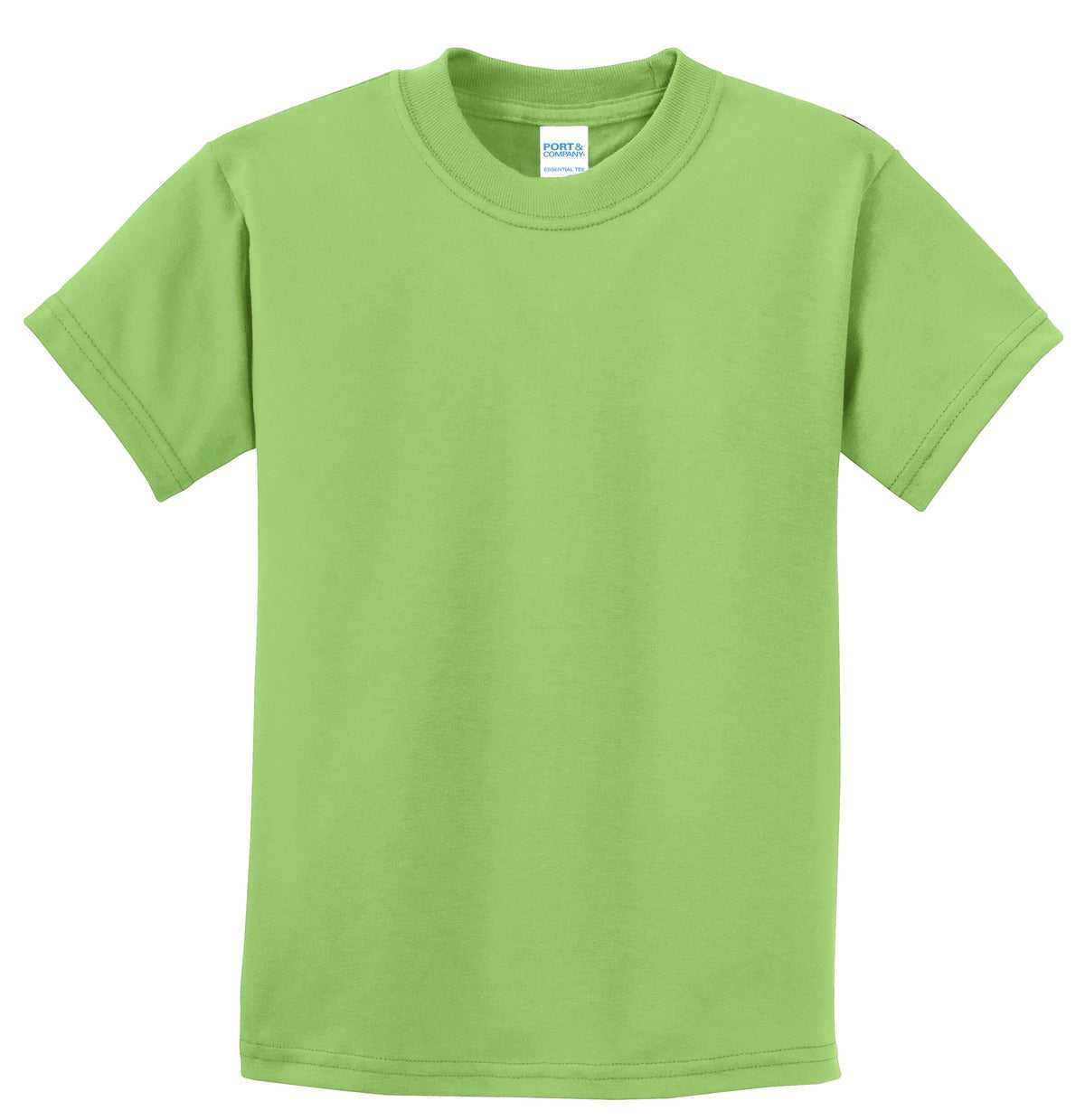 Port &amp; Company PC61Y Youth Essential Tee - Lime - HIT a Double - 5