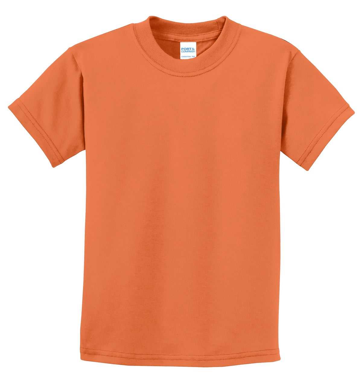 Port &amp; Company PC61Y Youth Essential Tee - Orange Sherbet - HIT a Double - 5