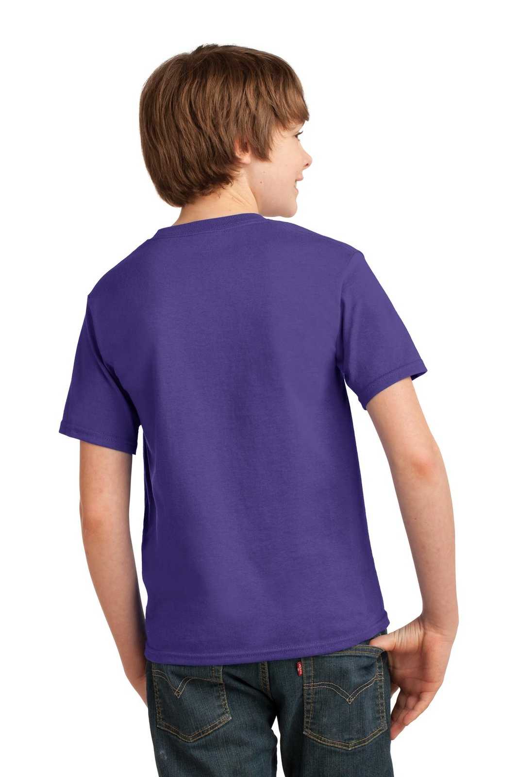 Port & Company PC61Y Youth Essential Tee - Purple - HIT a Double - 1