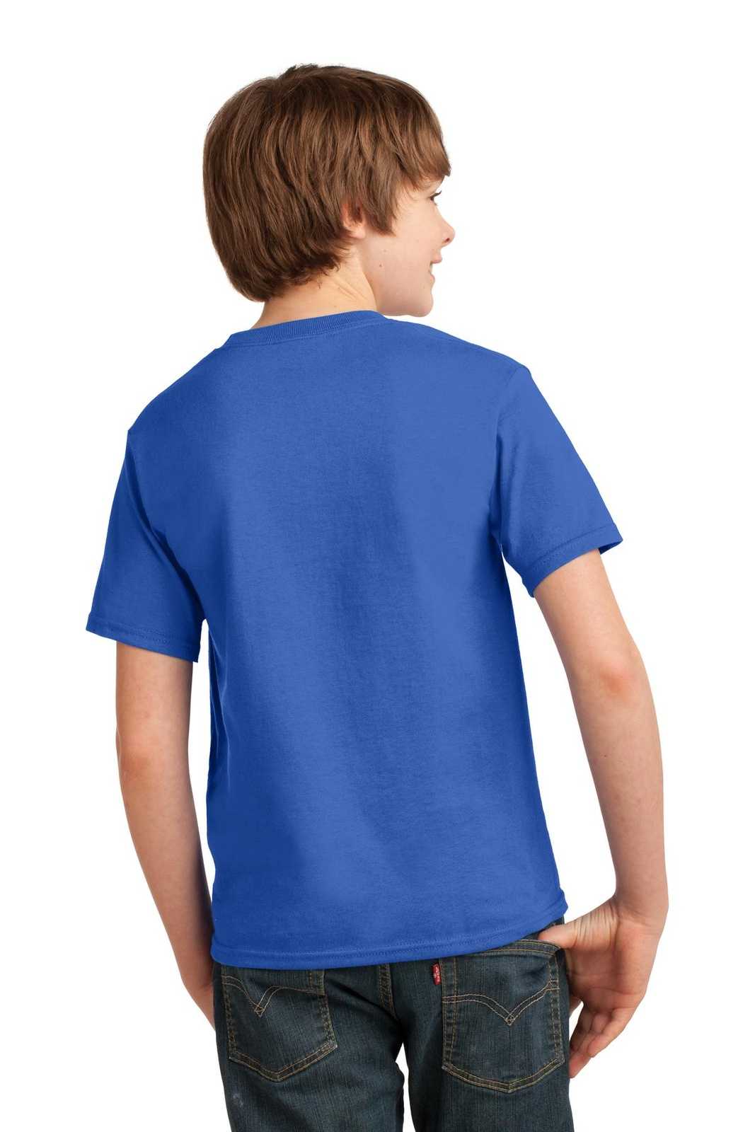 Port &amp; Company PC61Y Youth Essential Tee - Royal - HIT a Double - 2