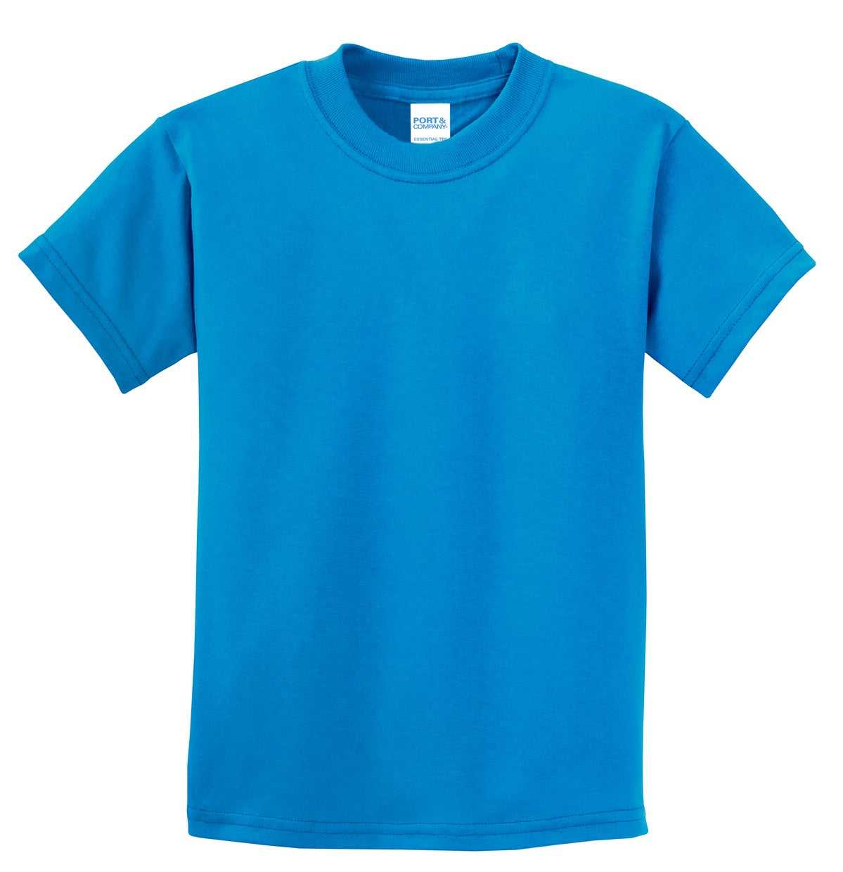 Port &amp; Company PC61Y Youth Essential Tee - Sapphire - HIT a Double - 5