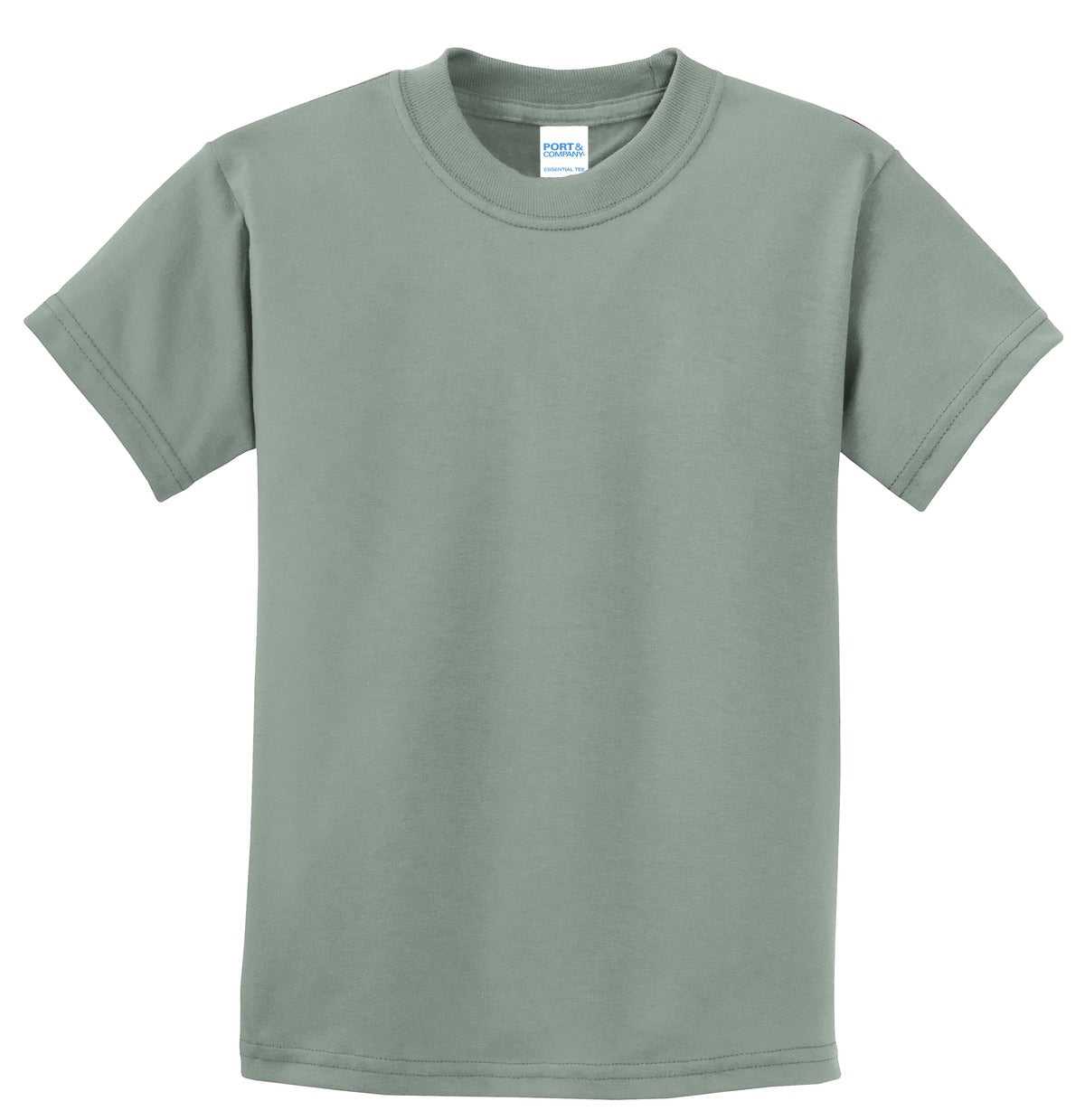 Port &amp; Company PC61Y Youth Essential Tee - Stonewashed Green - HIT a Double - 5