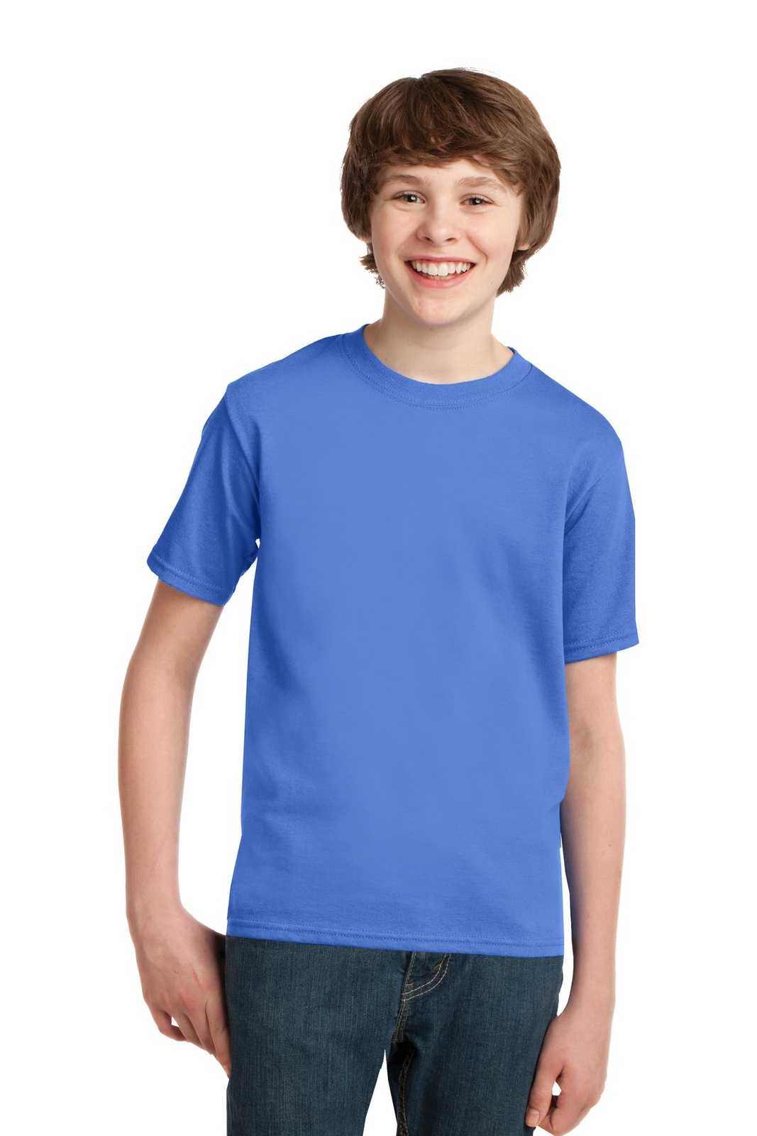 Port &amp; Company PC61Y Youth Essential Tee - Ultramarine Blue - HIT a Double - 1
