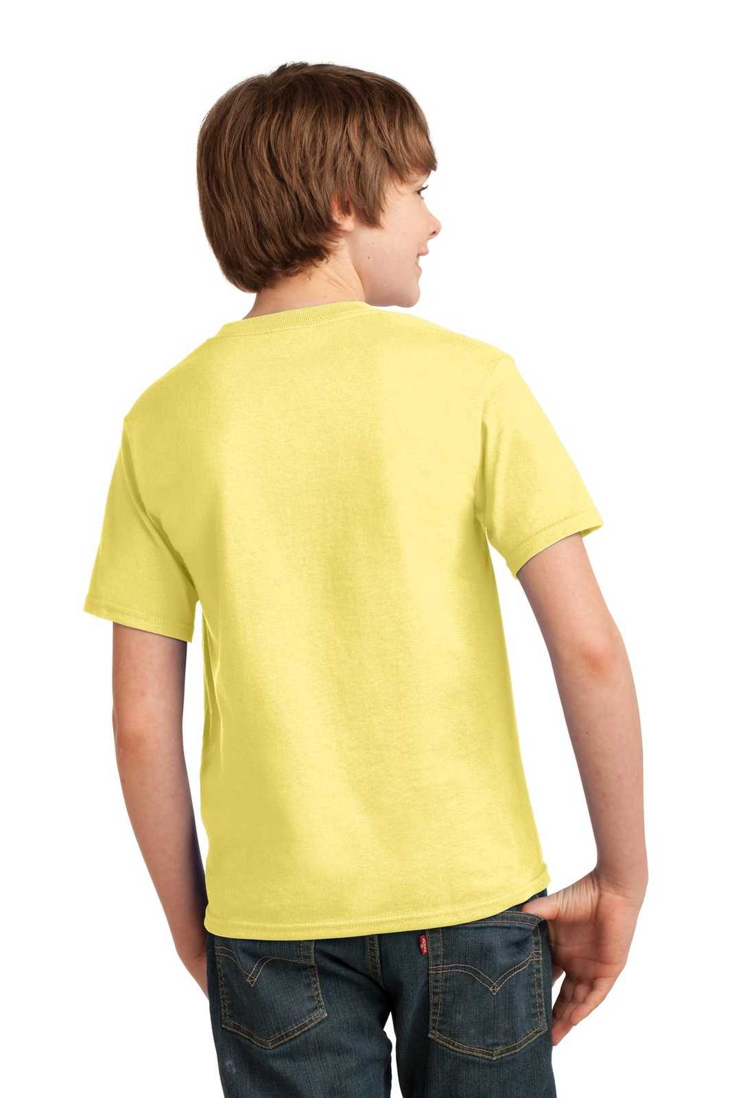 Port & Company PC61Y Youth Essential Tee - Yellow - HIT a Double - 1
