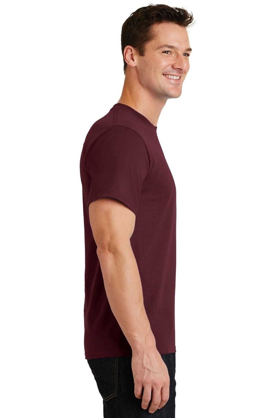 Port &amp; Company PC61 Essential Tee - Athletic Maroon - HIT a Double - 3