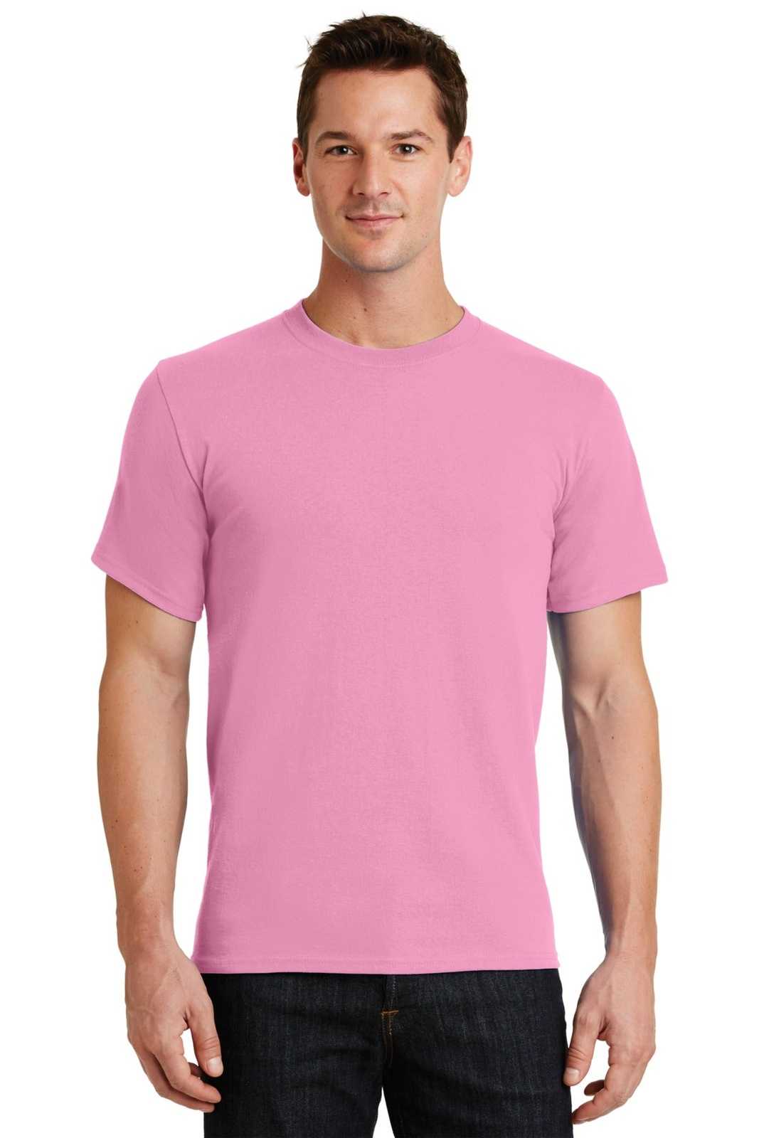 Port &amp; Company PC61 Essential Tee - Candy Pink - HIT a Double - 1
