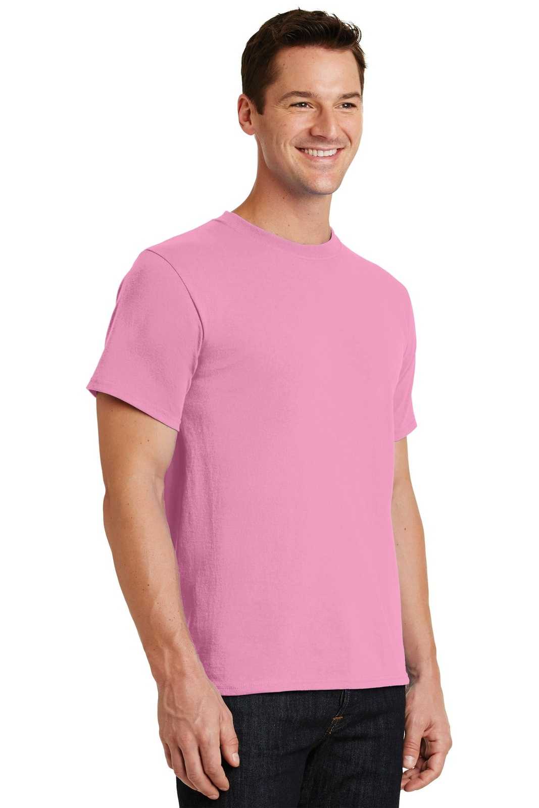 Port &amp; Company PC61 Essential Tee - Candy Pink - HIT a Double - 4