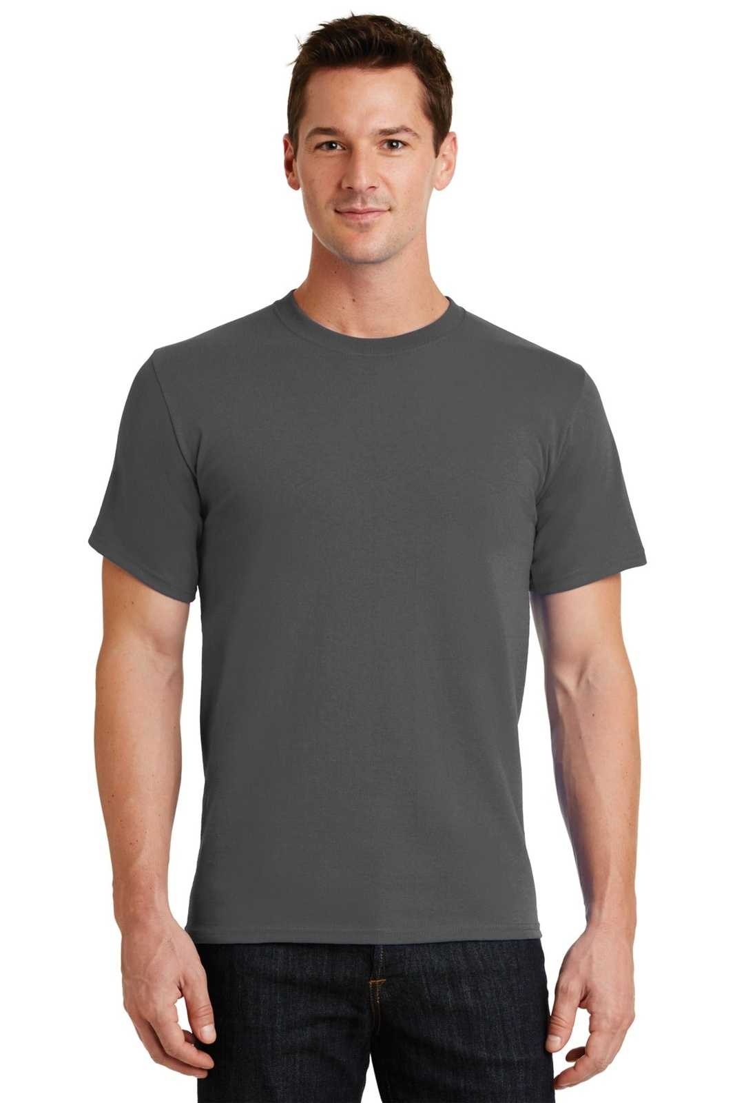 Port & Company PC61 Essential Tee - Charcoal - HIT a Double - 1