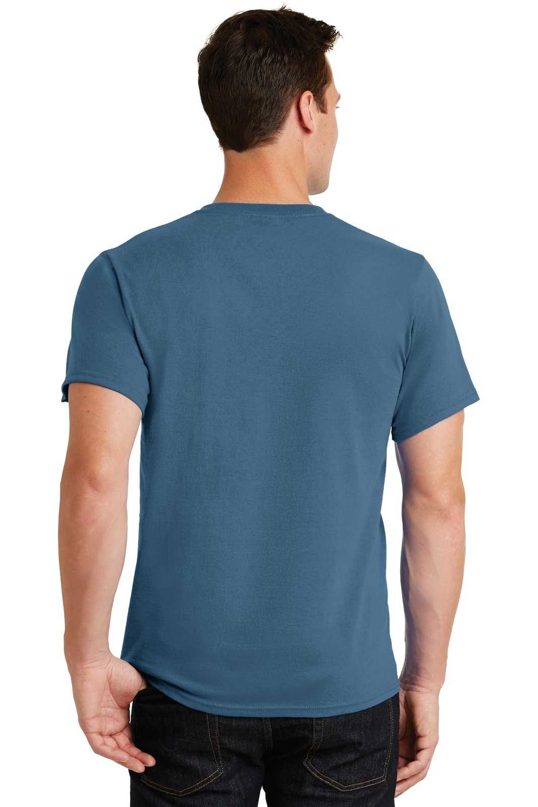 Port &amp; Company PC61 Essential Tee - Colonial Blue - HIT a Double - 2