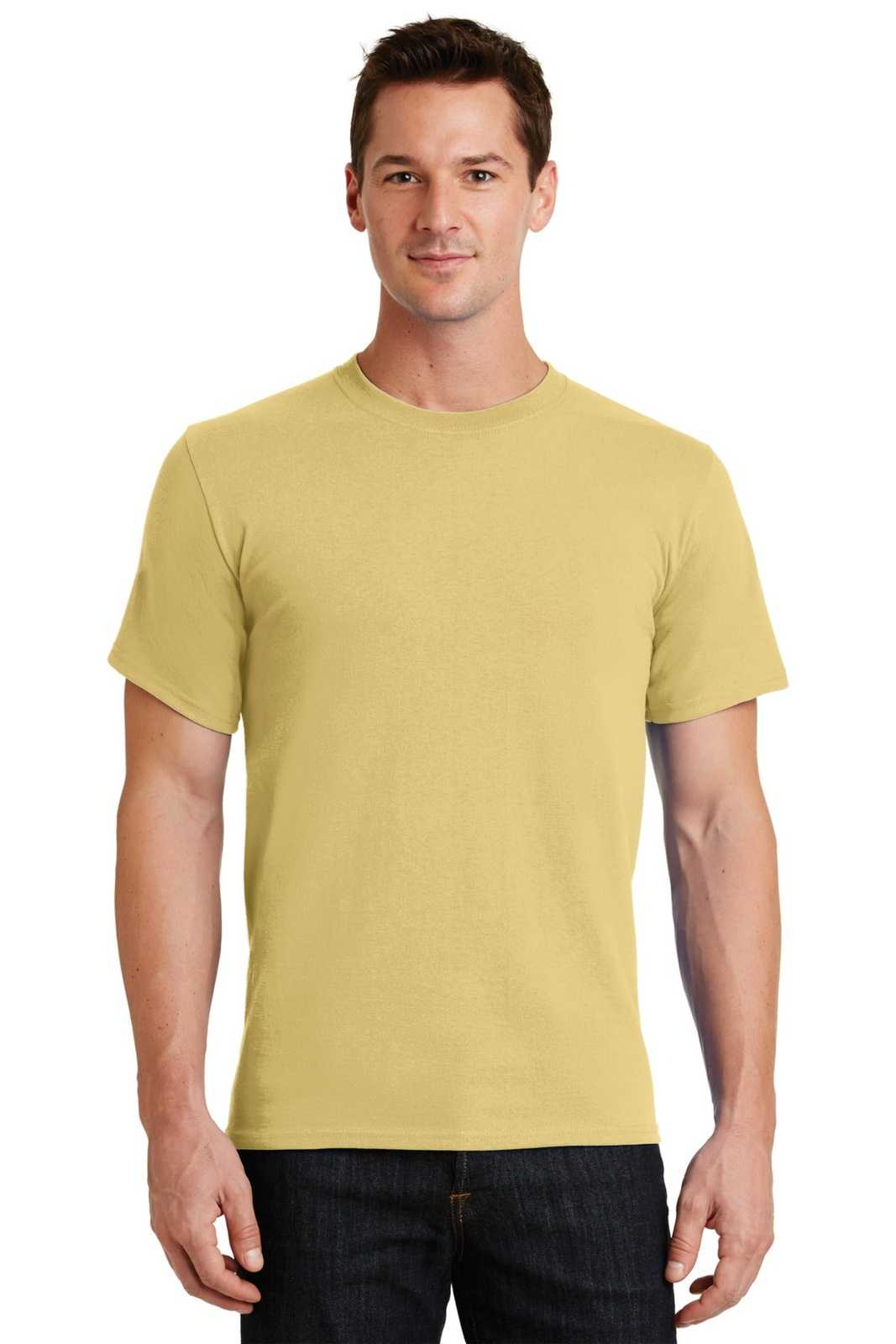 Port &amp; Company PC61 Essential Tee - Daffodil Yellow - HIT a Double - 1