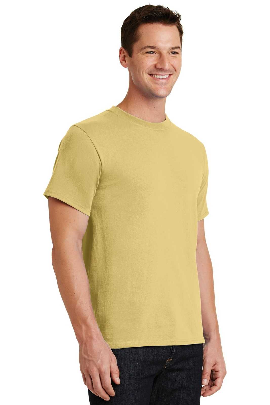 Port &amp; Company PC61 Essential Tee - Daffodil Yellow - HIT a Double - 4