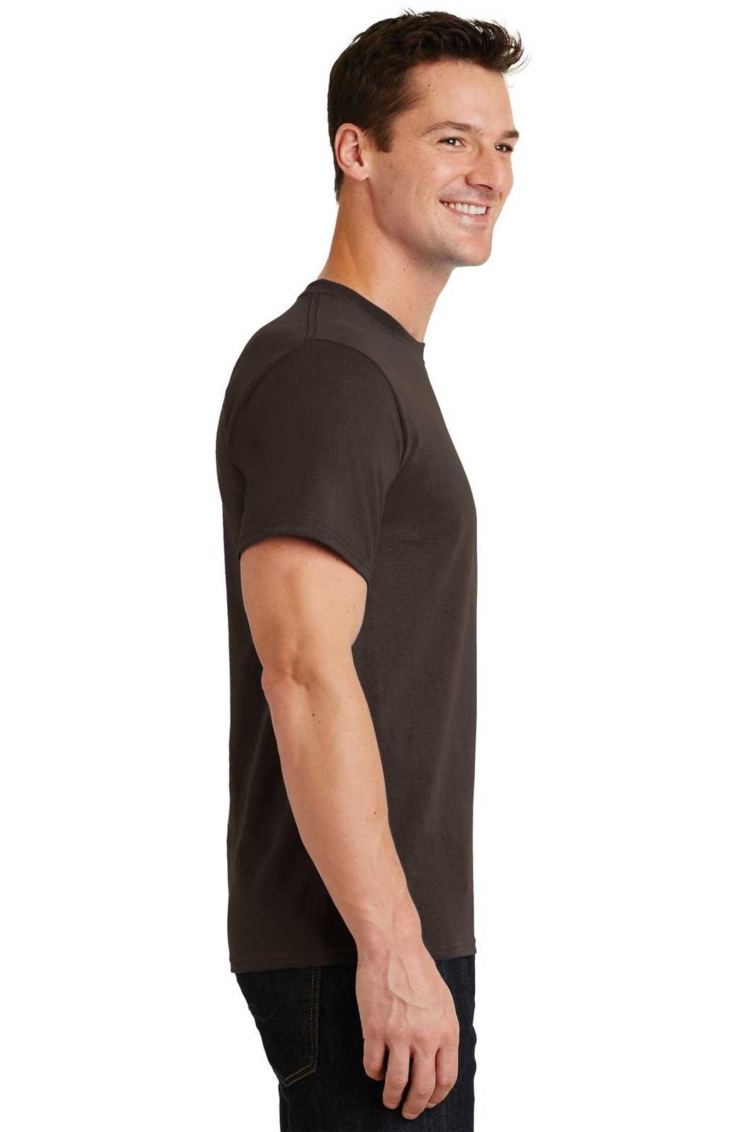 Port &amp; Company PC61 Essential Tee - Dark Chocolate Brown - HIT a Double - 3