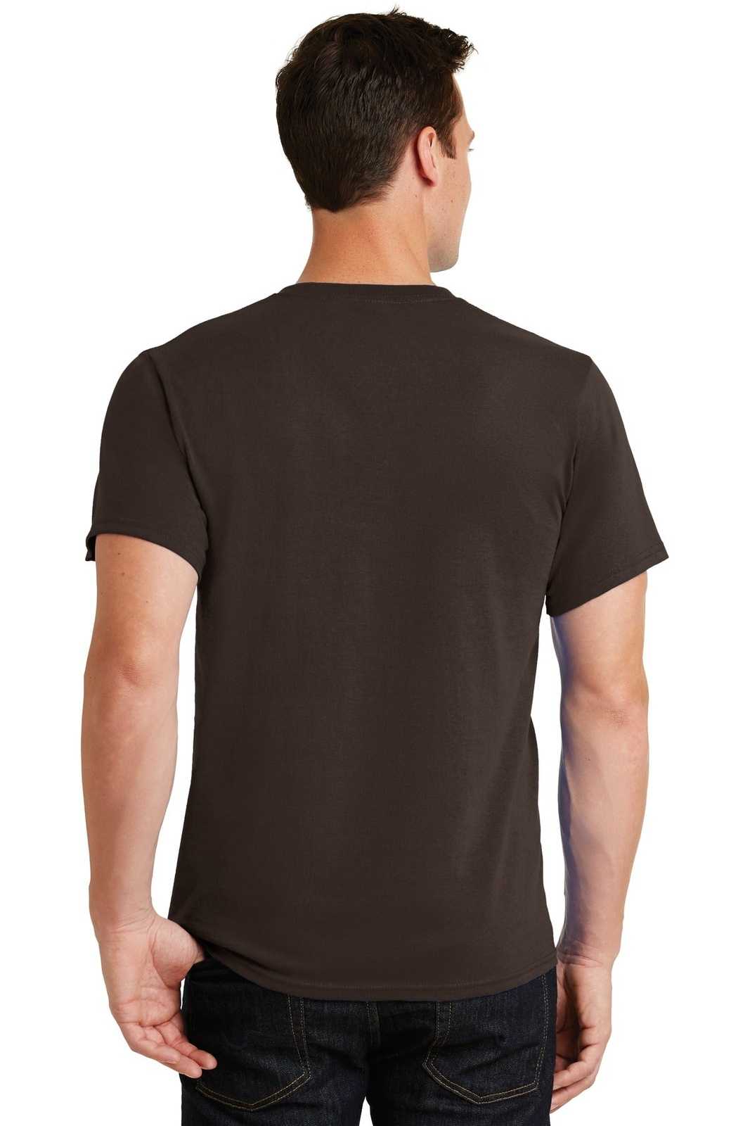 Port &amp; Company PC61 Essential Tee - Dark Chocolate Brown - HIT a Double - 2
