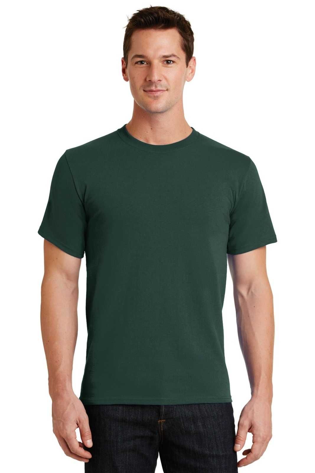 Port & Company PC61 Essential Tee - Dark Green - HIT a Double - 1
