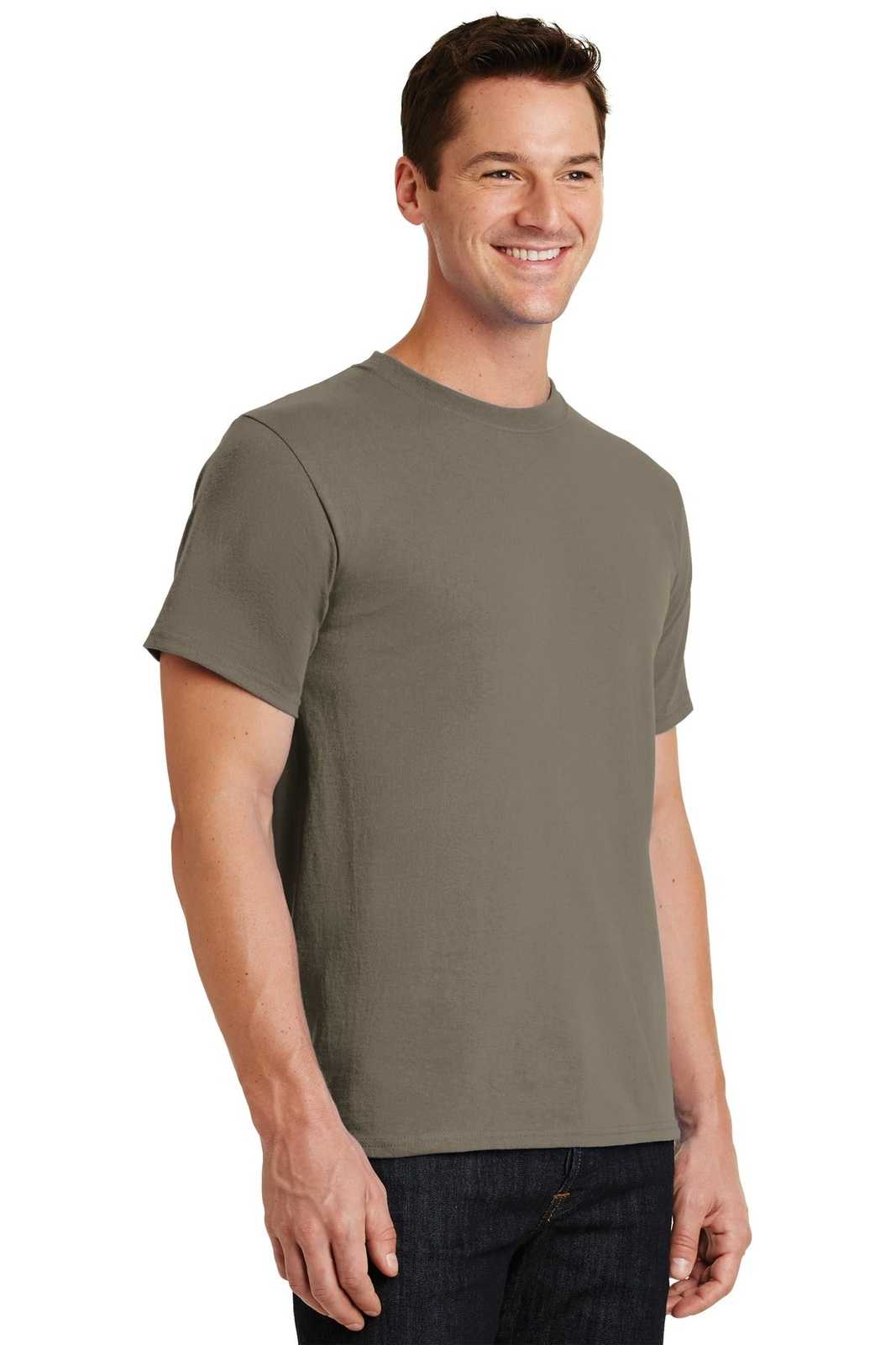 Port &amp; Company PC61 Essential Tee - Dusty Brown - HIT a Double - 4
