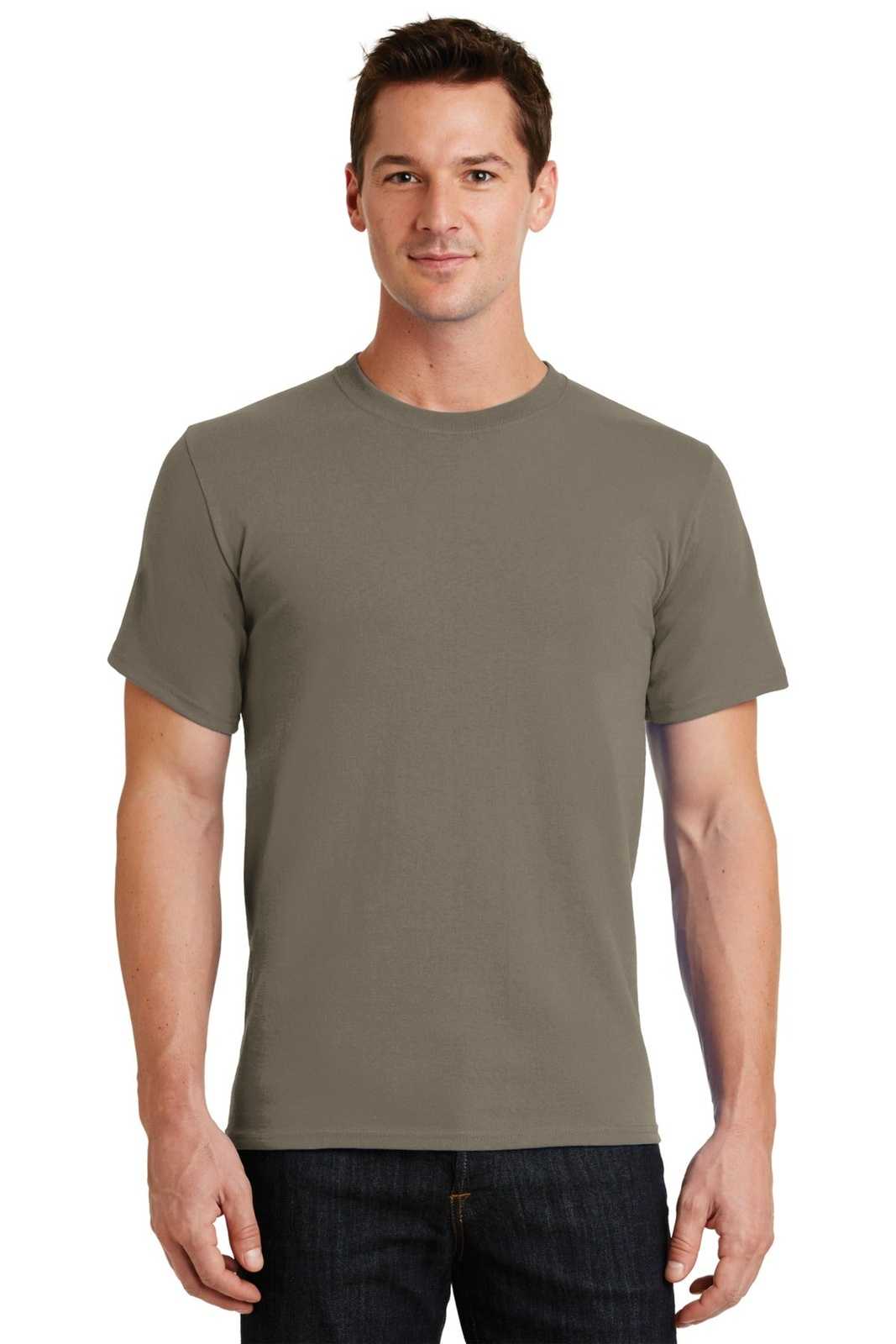 Port &amp; Company PC61 Essential Tee - Dusty Brown - HIT a Double - 1