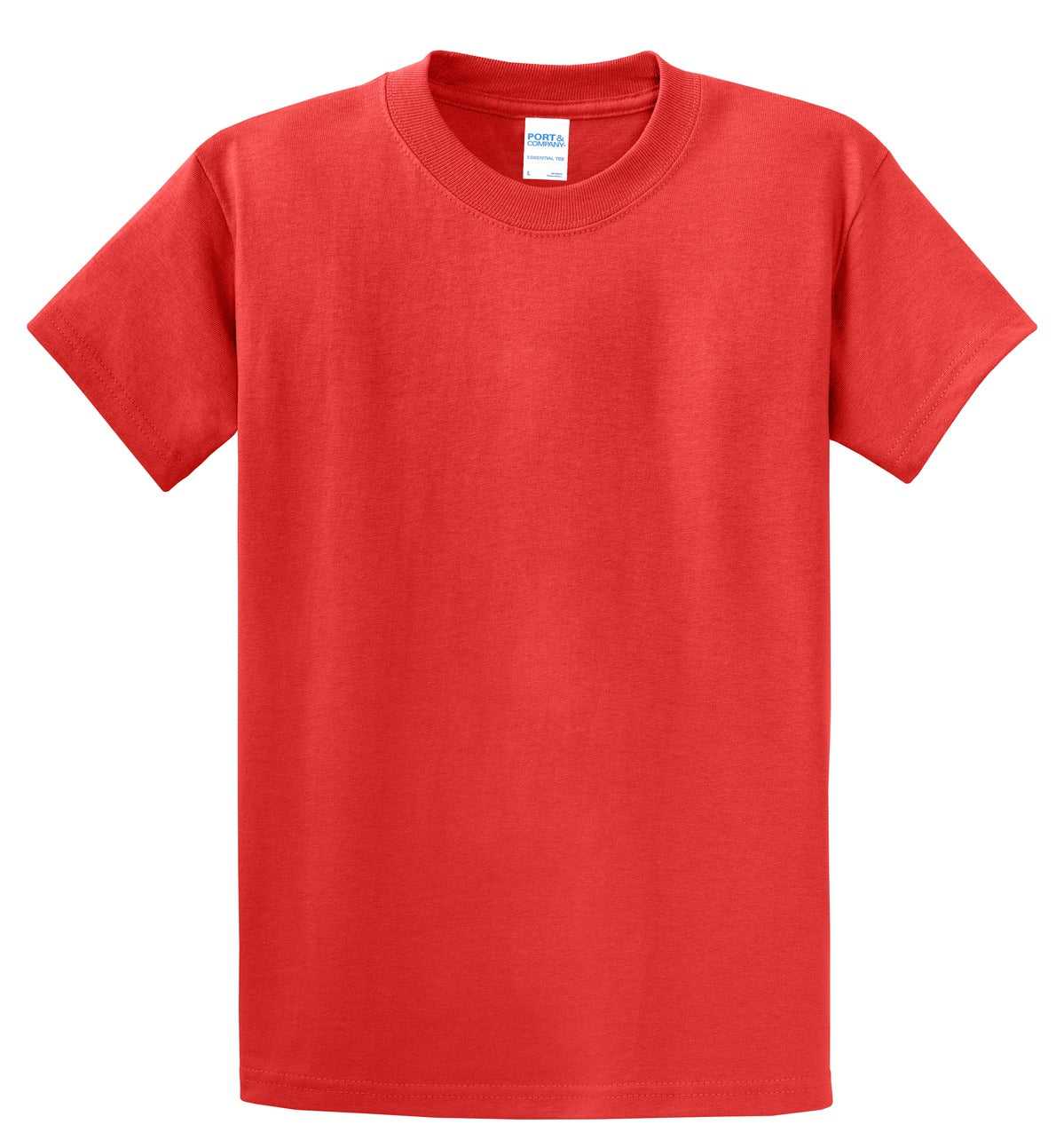 Port &amp; Company PC61 Essential Tee - Fiery Red - HIT a Double - 5