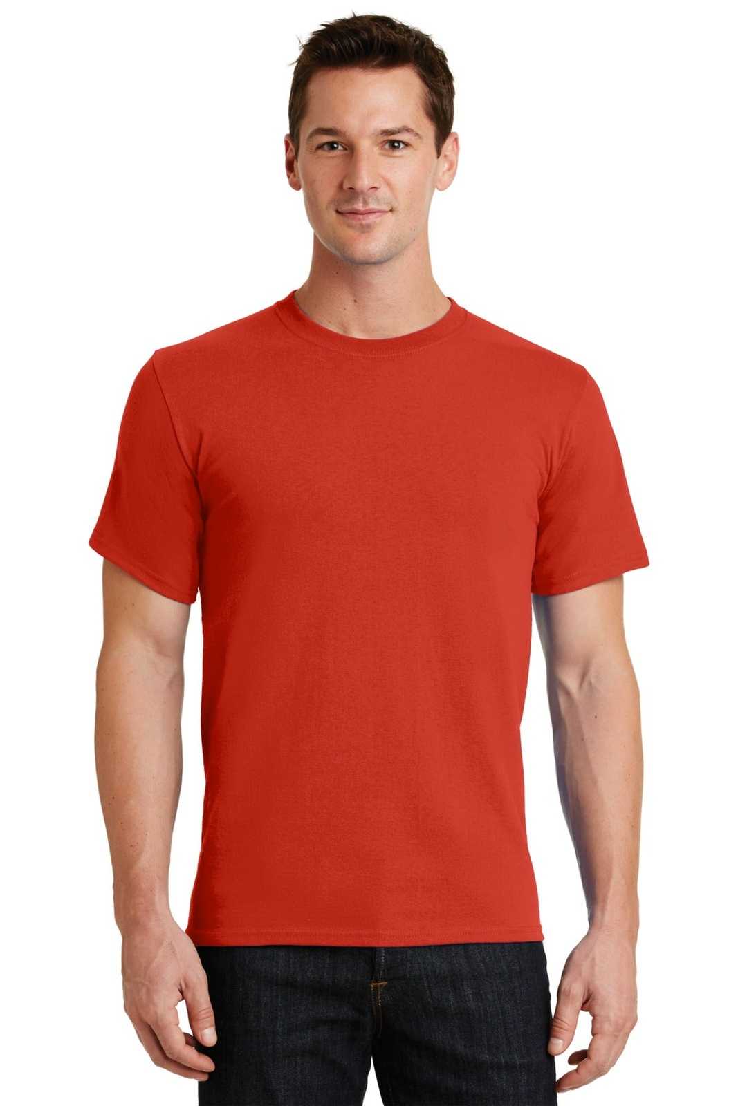 Port &amp; Company PC61 Essential Tee - Fiery Red - HIT a Double - 1