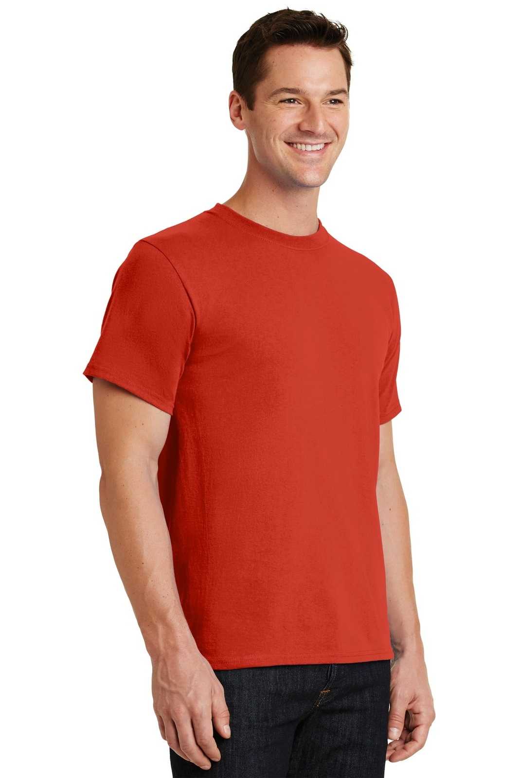 Port &amp; Company PC61 Essential Tee - Fiery Red - HIT a Double - 4