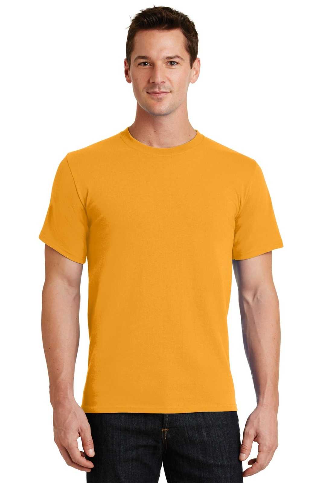 Port &amp; Company PC61 Essential Tee - Gold - HIT a Double - 1