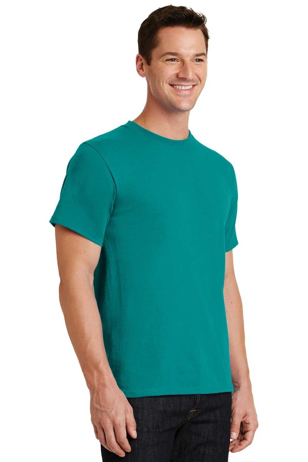 Port &amp; Company PC61 Essential Tee - Jade Green - HIT a Double - 4