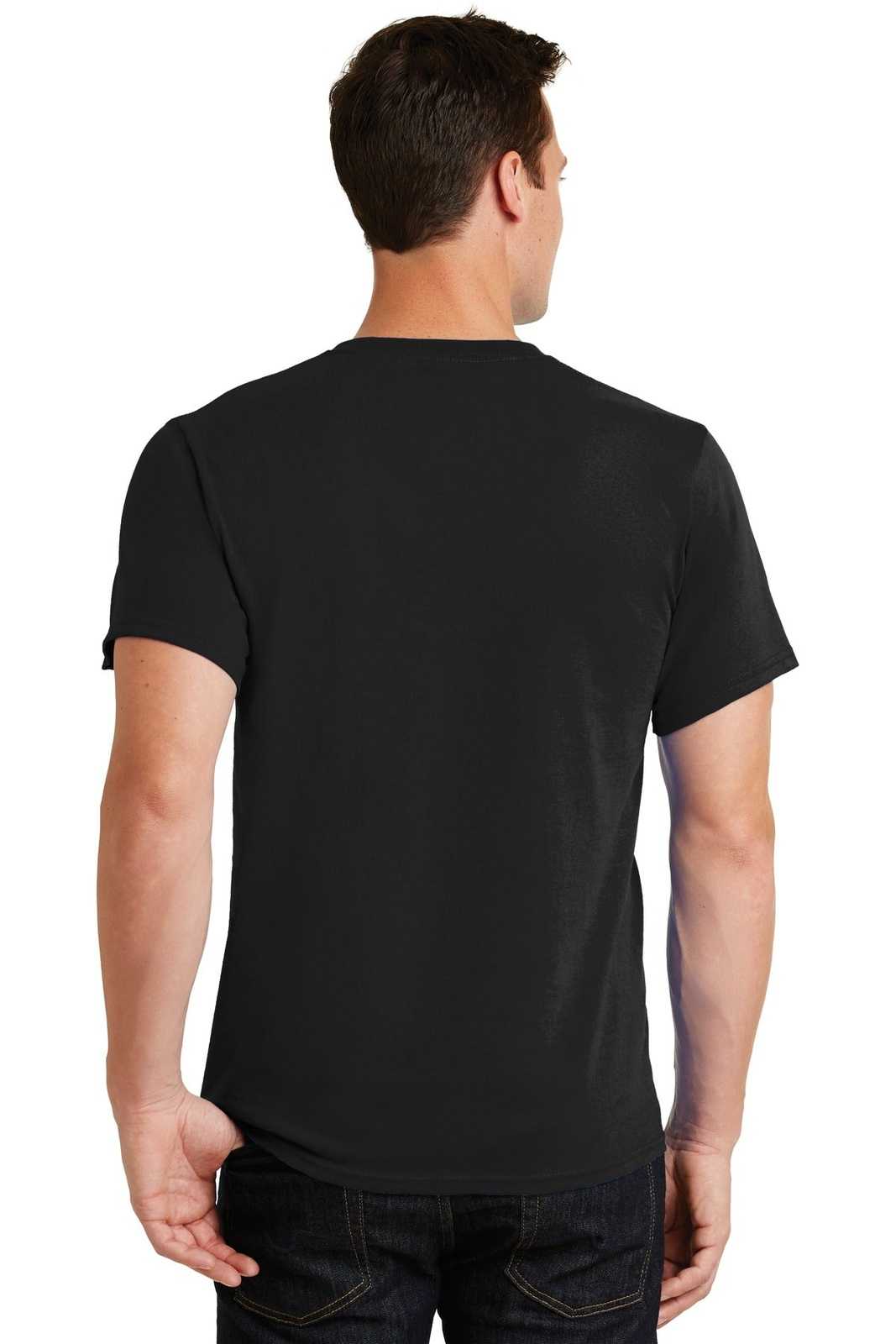 Port &amp; Company PC61 Essential Tee - Jet Black - HIT a Double - 2