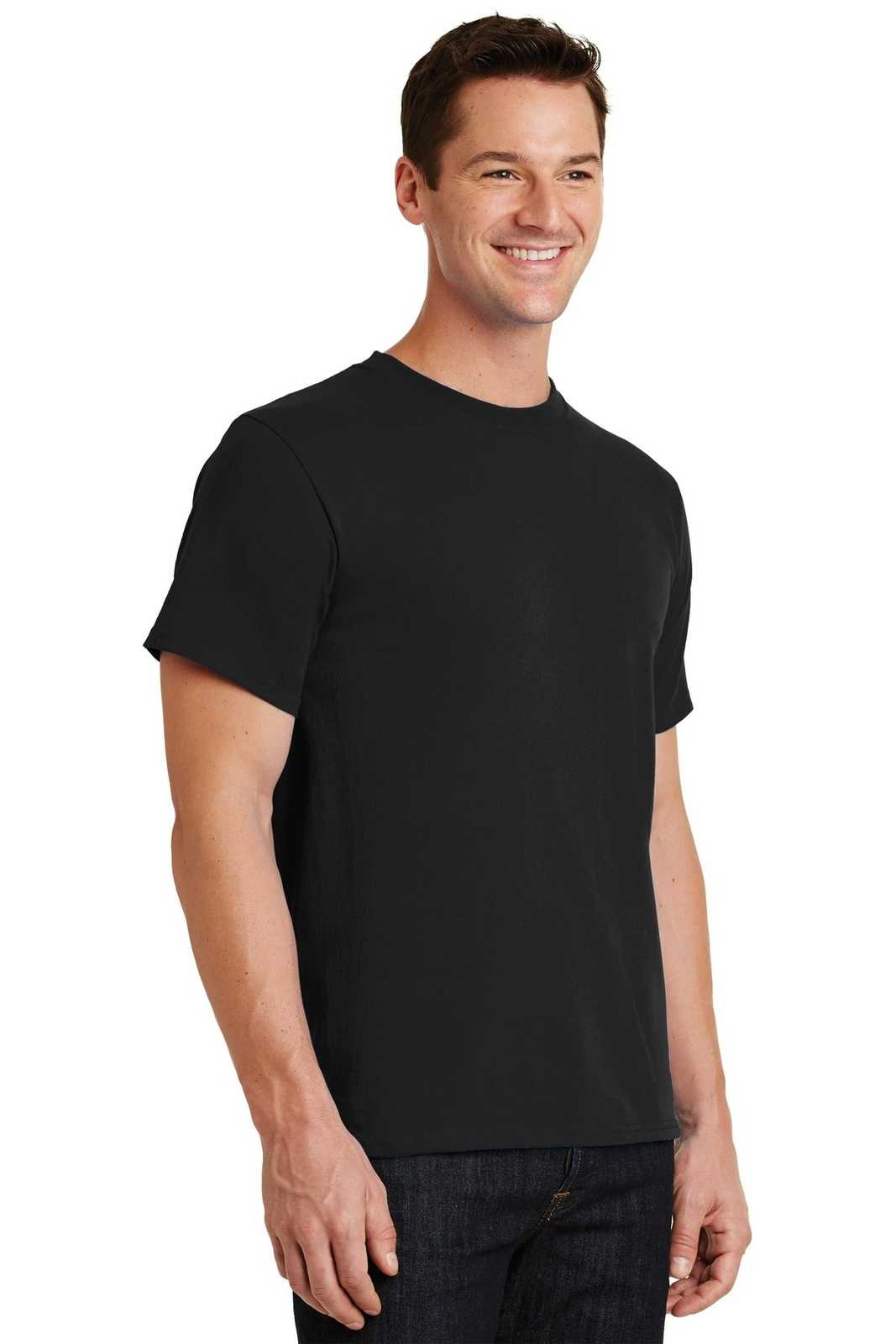 Port &amp; Company PC61 Essential Tee - Jet Black - HIT a Double - 4