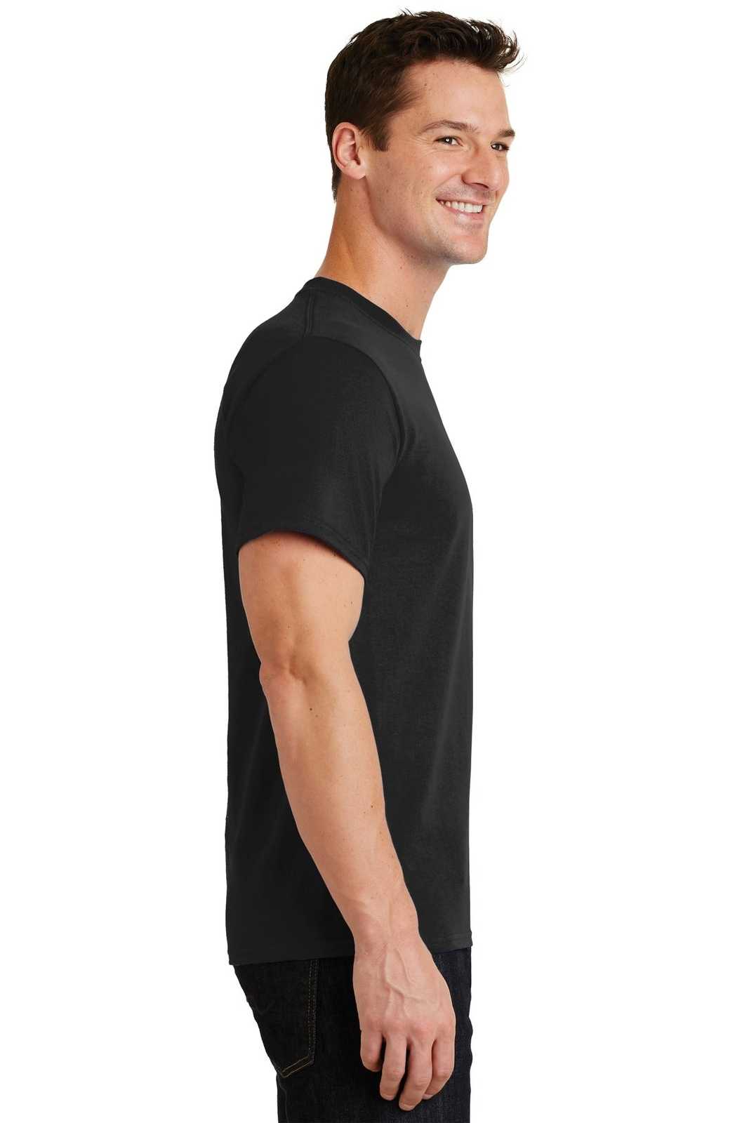 Port &amp; Company PC61 Essential Tee - Jet Black - HIT a Double - 3