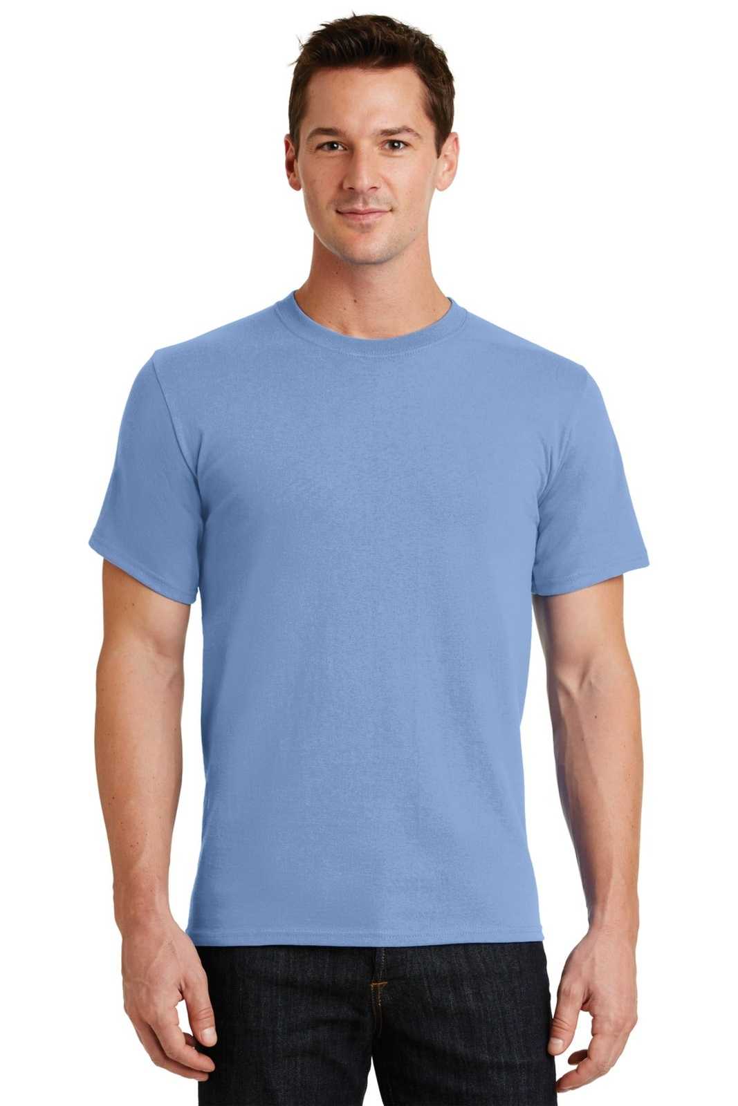 Port &amp; Company PC61 Essential Tee - Light Blue - HIT a Double - 1