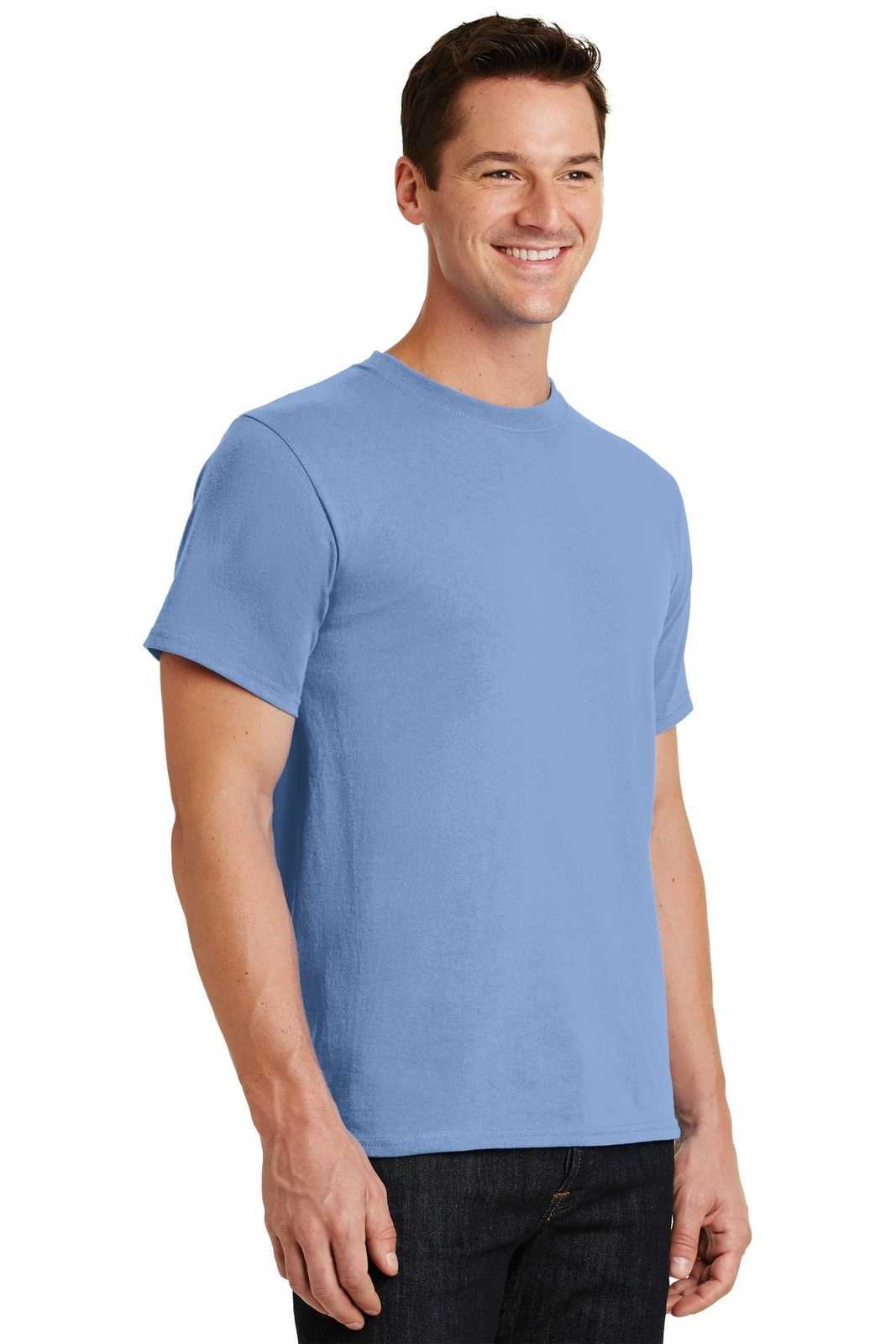 Port &amp; Company PC61 Essential Tee - Light Blue - HIT a Double - 4