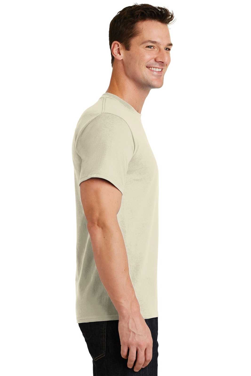 Port &amp; Company PC61 Essential Tee - Natural - HIT a Double - 3