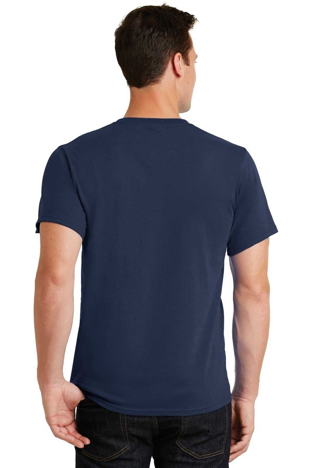 Port &amp; Company PC61 Essential Tee - Navy - HIT a Double - 2