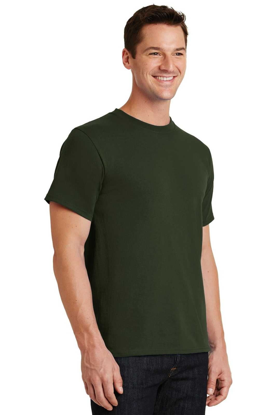 Port &amp; Company PC61 Essential Tee - Olive - HIT a Double - 4