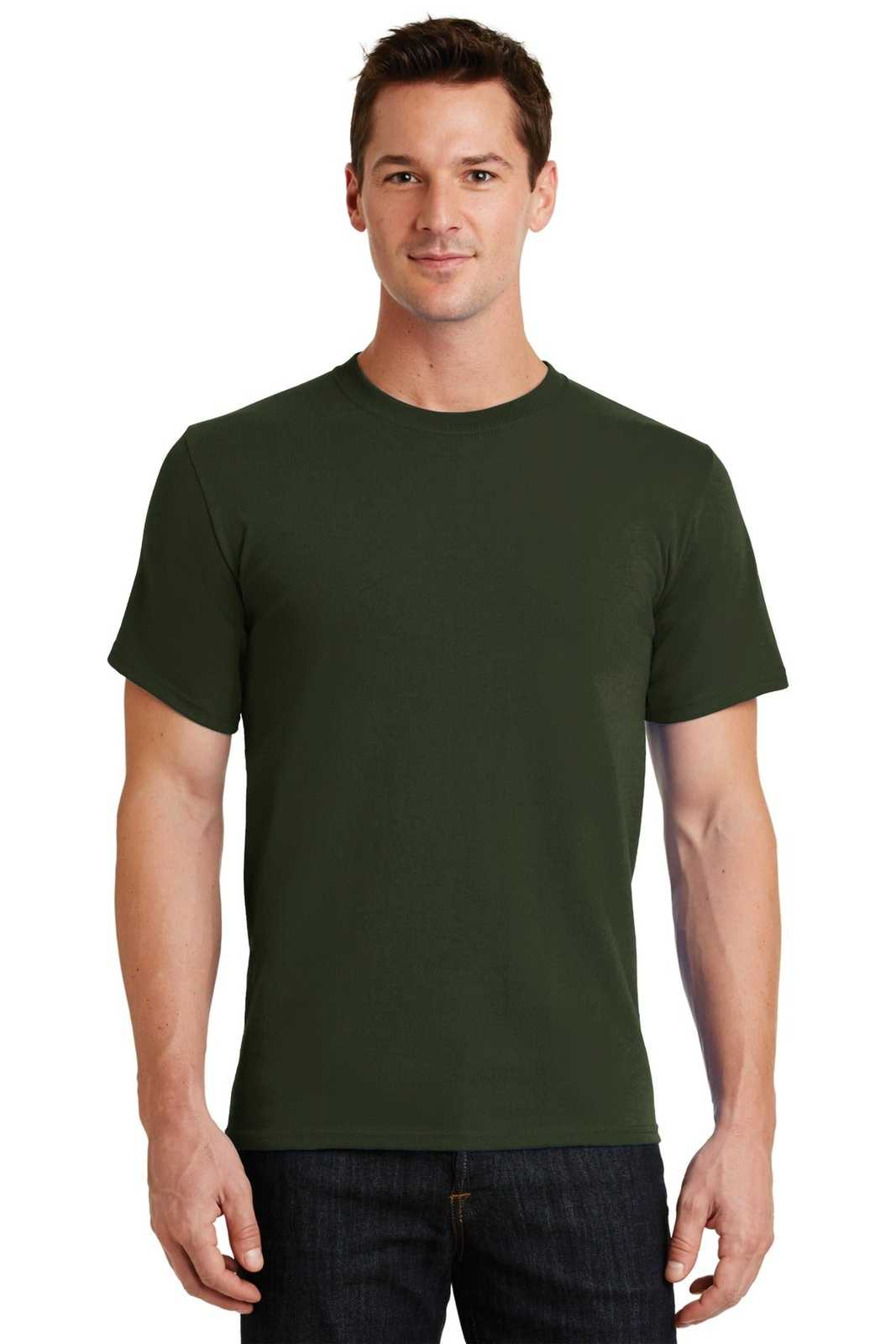 Port &amp; Company PC61 Essential Tee - Olive - HIT a Double - 1