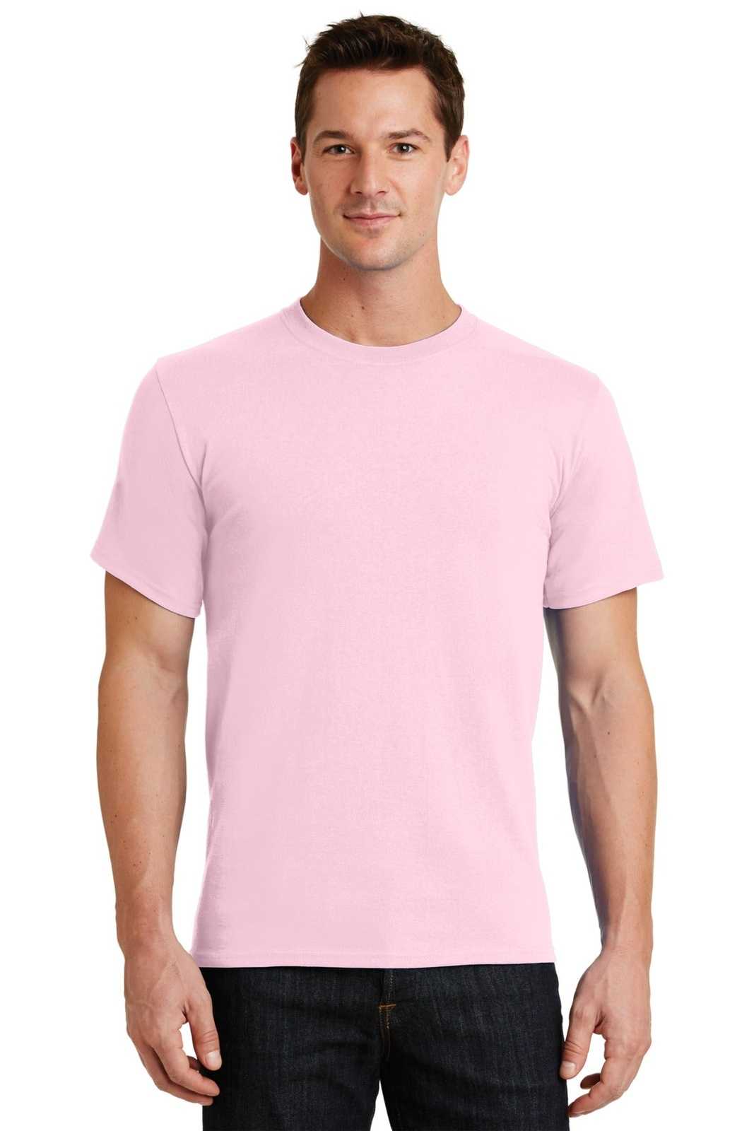 Port &amp; Company PC61 Essential Tee - Pale Pink - HIT a Double - 1