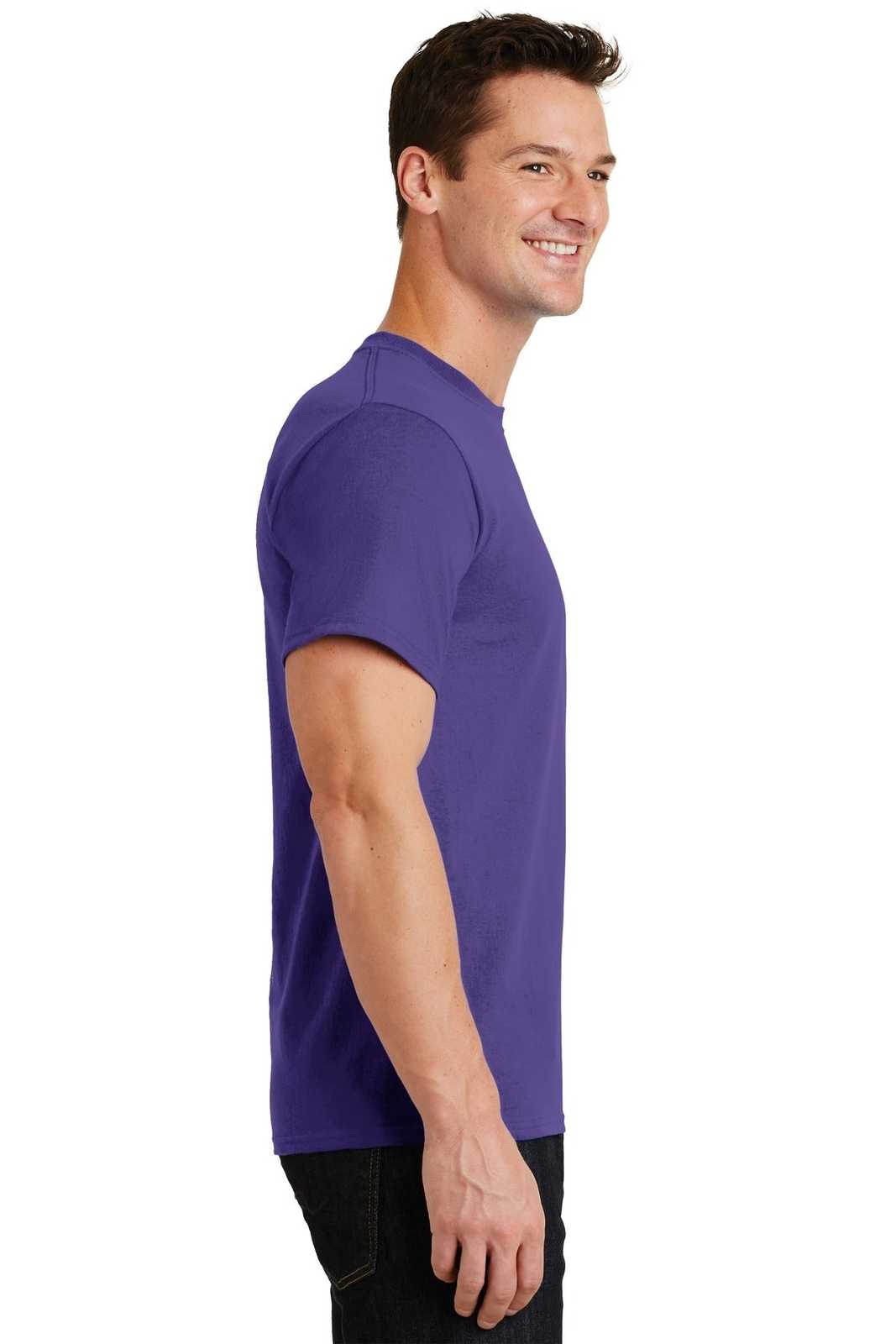 Port &amp; Company PC61 Essential Tee - Purple - HIT a Double - 3