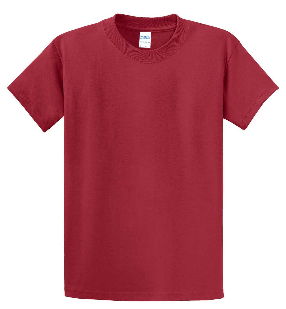 Port &amp; Company PC61 Essential Tee - Rich Red - HIT a Double - 5