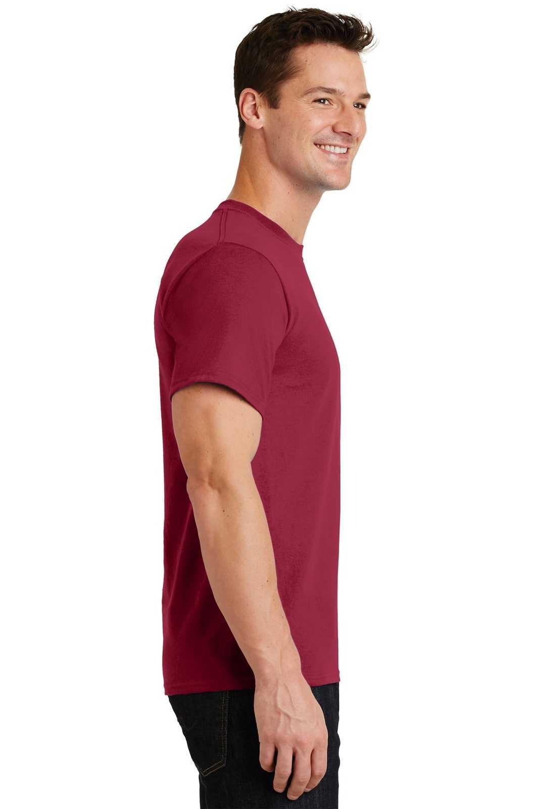Port &amp; Company PC61 Essential Tee - Rich Red - HIT a Double - 3