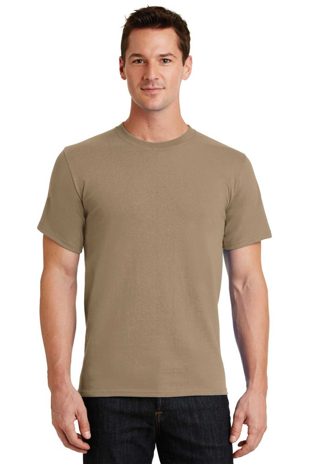 Port &amp; Company PC61 Essential Tee - Sand - HIT a Double - 1