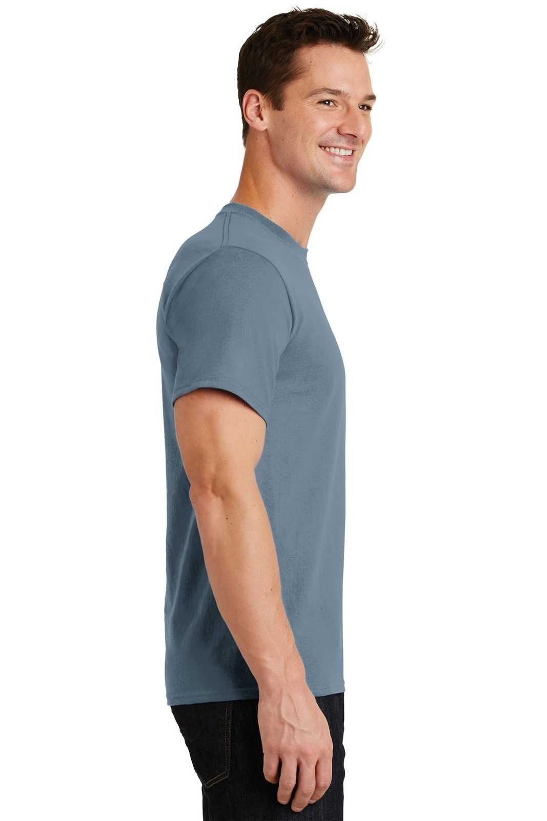 Port &amp; Company PC61 Essential Tee - Stonewashed Blue - HIT a Double - 3