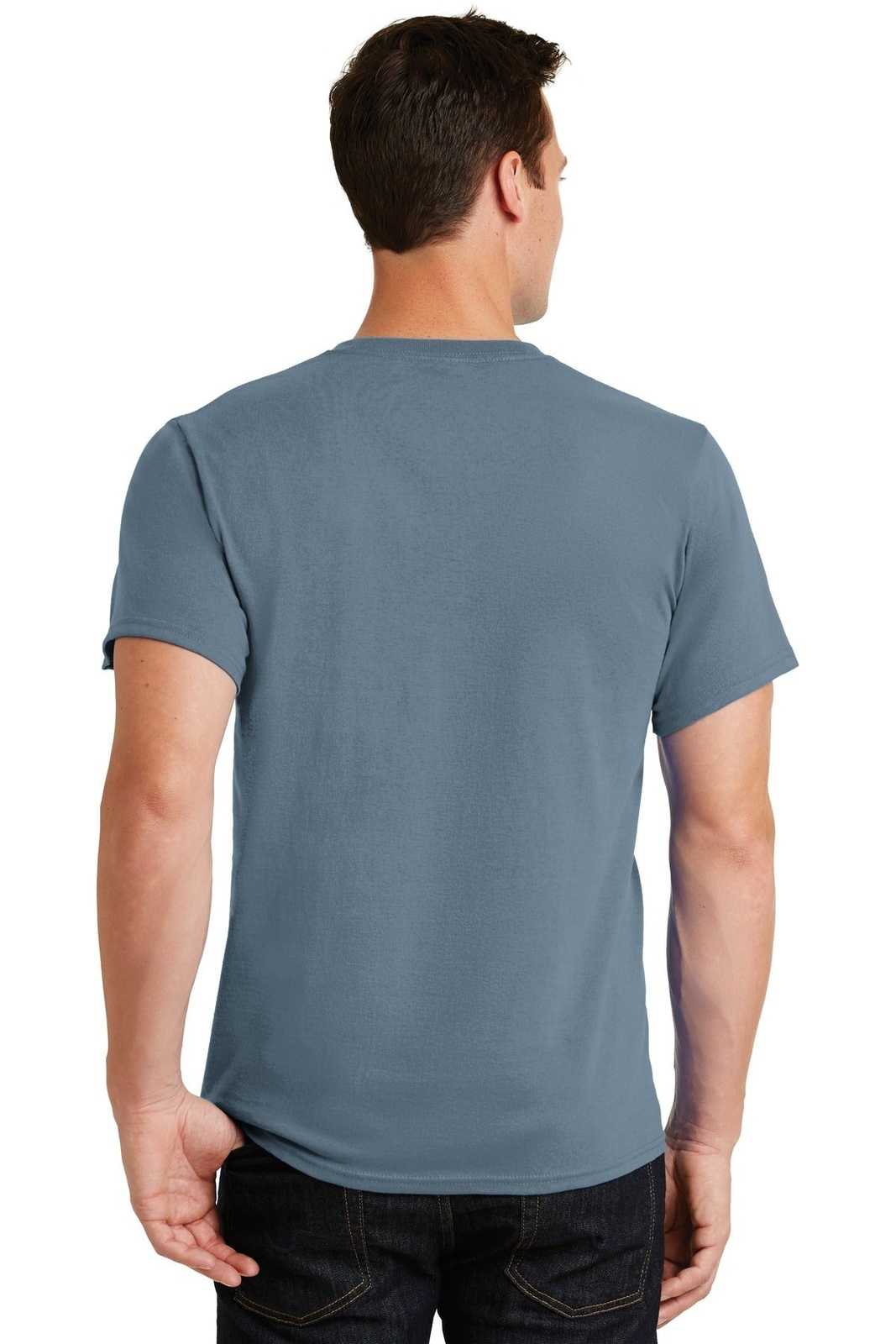 Port &amp; Company PC61 Essential Tee - Stonewashed Blue - HIT a Double - 2